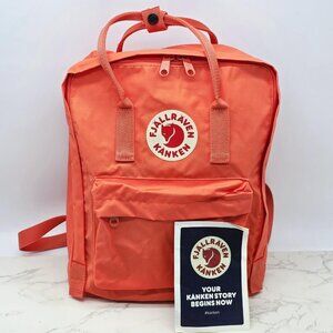 Fjallraven Kanken Classic Backpack Coral Orange Daypack Unisex 23510 Travel Hike